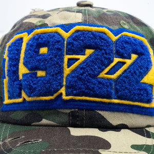 1922 Sigma Gamma Rho Distressed Camo Chenille Cap