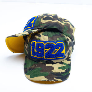 1922 Sigma Gamma Rho Distressed Camo Chenille Cap