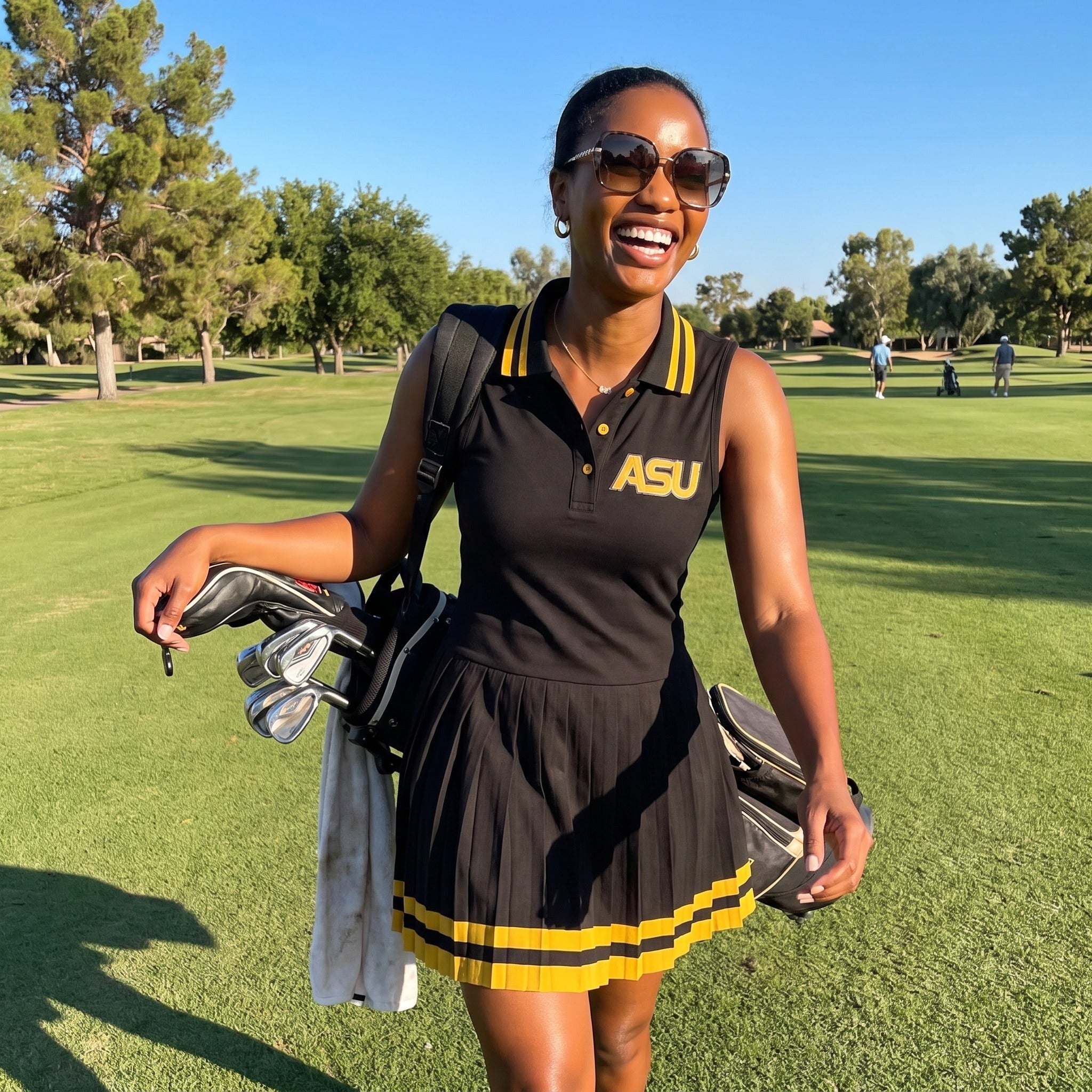 Alabama State University (ASU) Black and Gold Golf / Tennis Dress Winters Industries