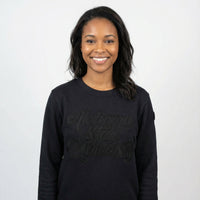 Alabama State University HBCU Black on Black 3D Embroidery Crewneck Sweater Winters Industries