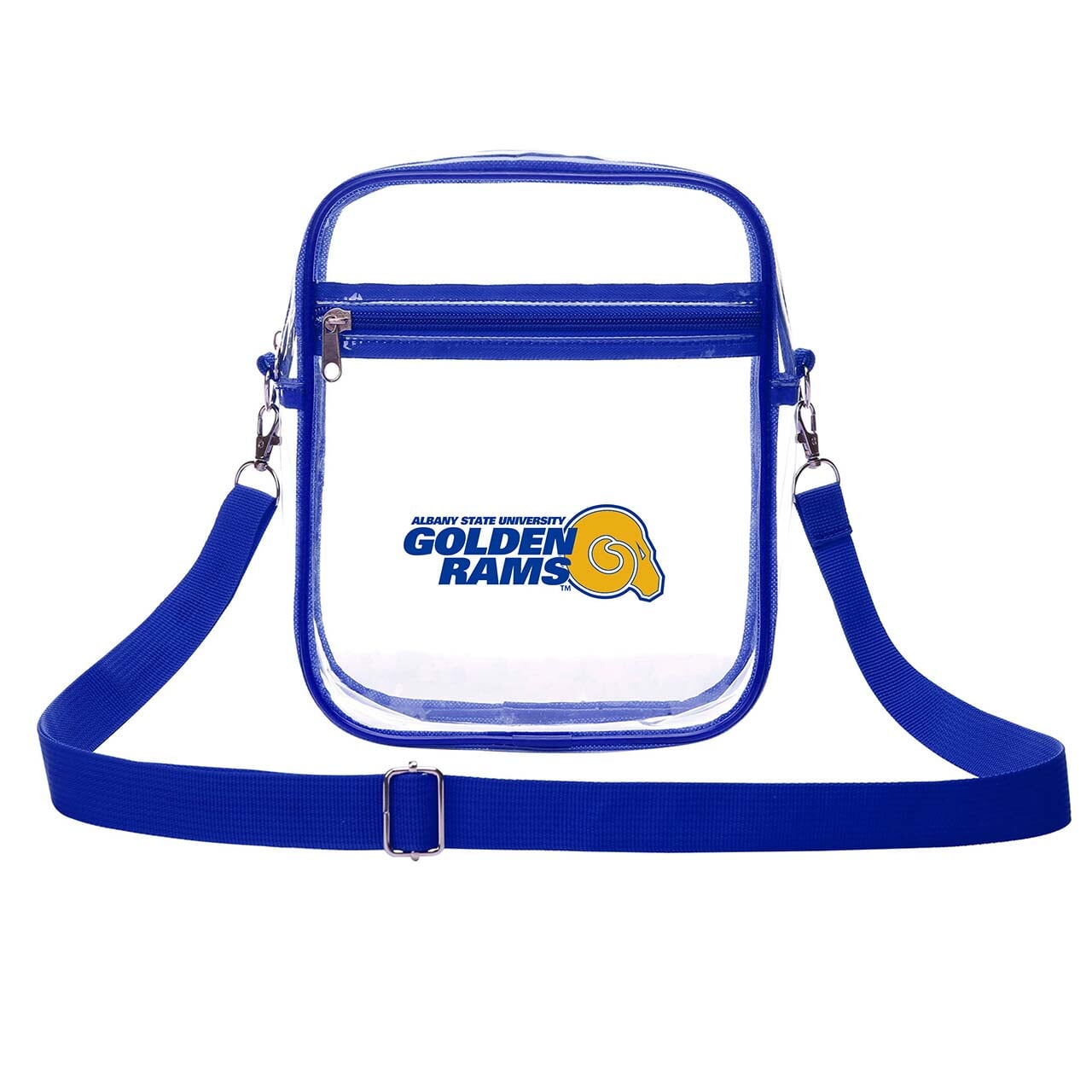 Albany State University HBCU Clear Stadium Bag with Blue Trim