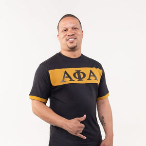 Alpha Phi Alpha Black and Gold Color Block Short Sets Winters Industries
