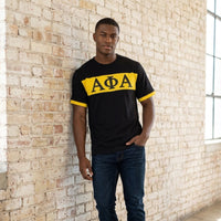 Alpha Phi Alpha Black and Gold Color Block Tee (TOP ONLY) Winters Industries