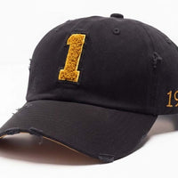 Alpha Phi Alpha Black Chenille Cap with Line Number Winters Industries by Fully Promoted Mesquite