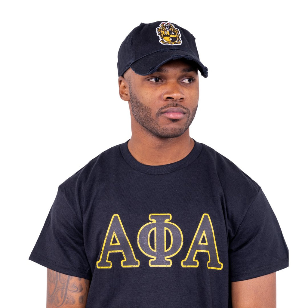 Alpha Phi Alpha Distressed Letter Tee/Sweatshirt