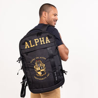 Alpha Phi Alpha Embroidered Black and Gold Backpack Winters Industries