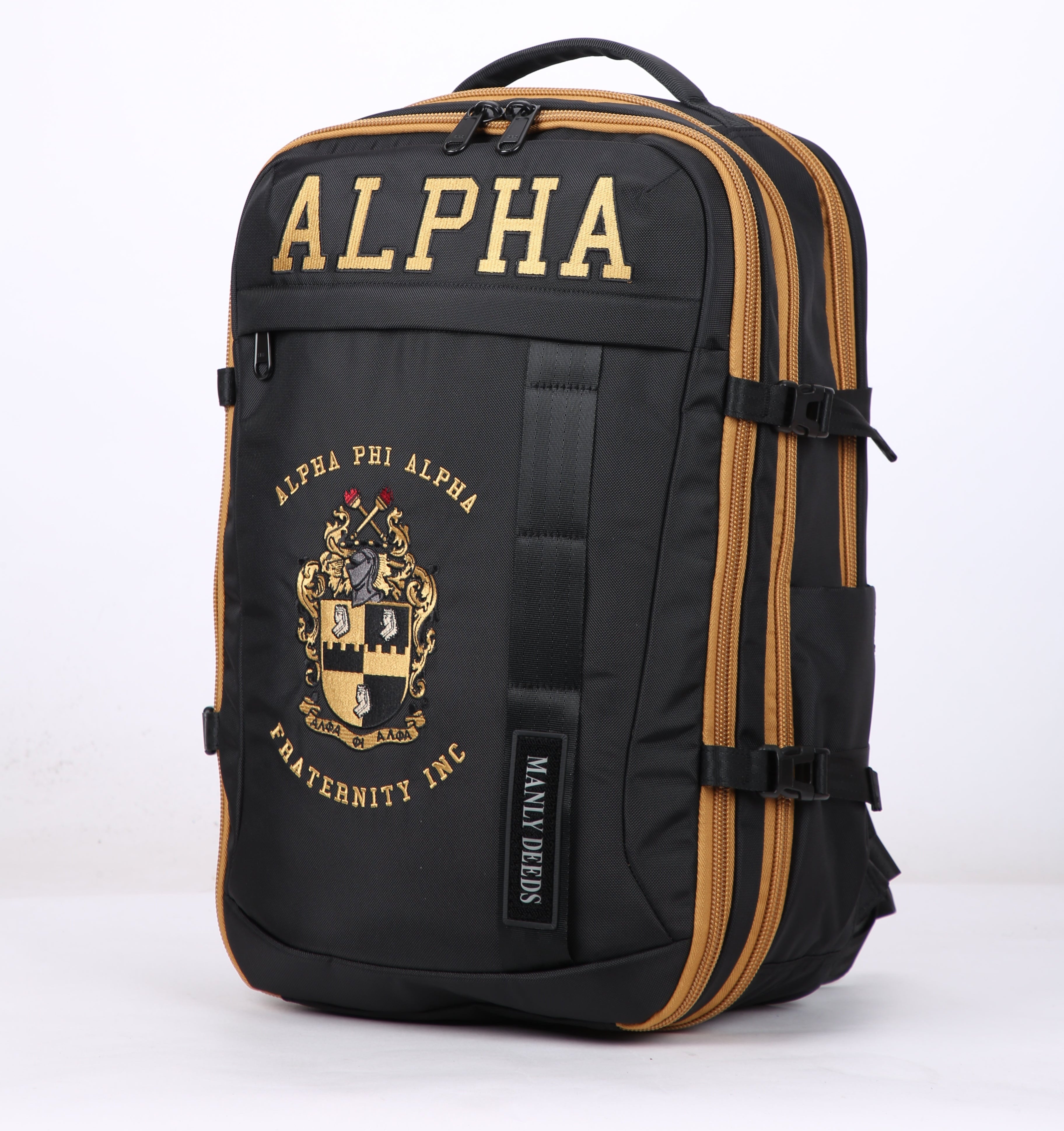 Alpha Phi Alpha Embroidered Black and Gold Backpack Winters Industries