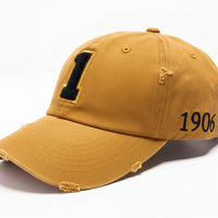 Alpha Phi Alpha Gold Chenille Cap with Line Number Hat Winters Industries by Fully Promoted Mesquite