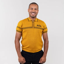 Alpha Phi Alpha Knitted Polo Gold