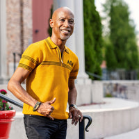 Alpha Phi Alpha Knitted Polo Gold Winters Industries