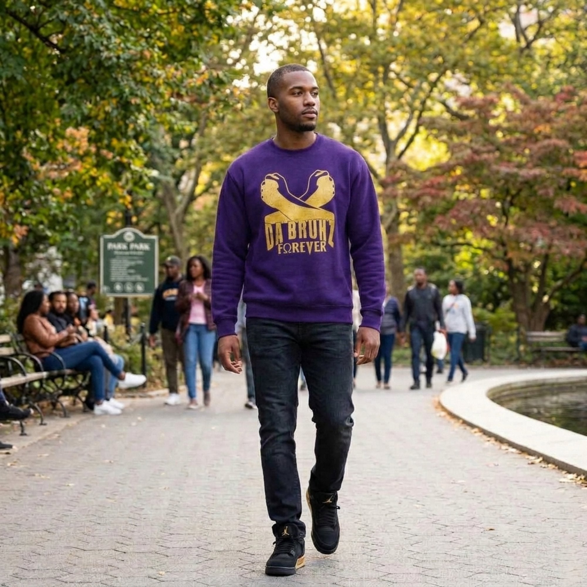 Da Bruhz Forever Omega Psi Phi Crossed Arms Winters Industries by Fully Promoted Mesquite S Sweatshirt
