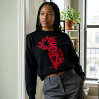 Delta Sigma Theta Black and Crimson Torch Knitted Sweater Winters Industries