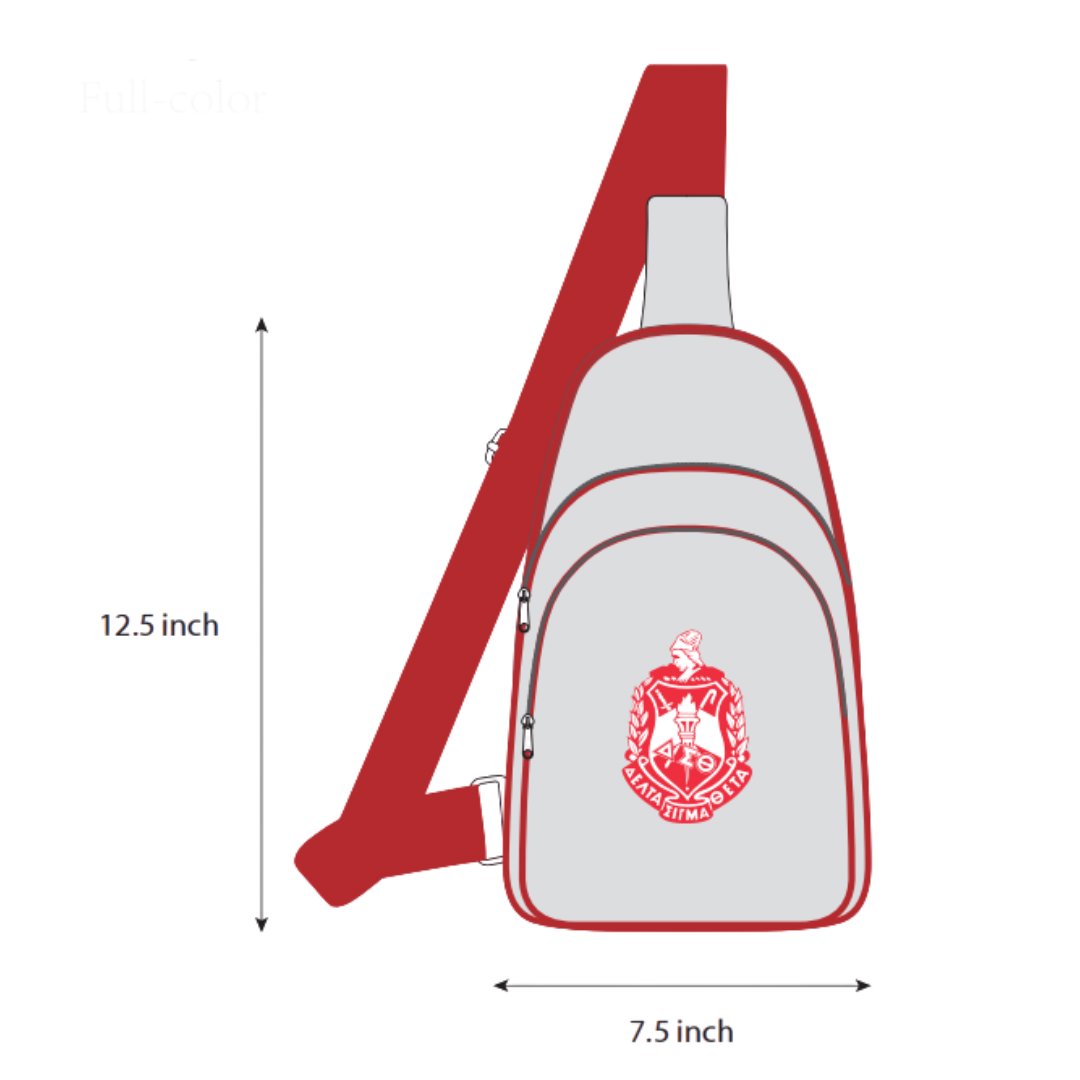 Delta Sigma Theta Clear Stadium Bag with Red Trim Stadium Bag Winters Industries