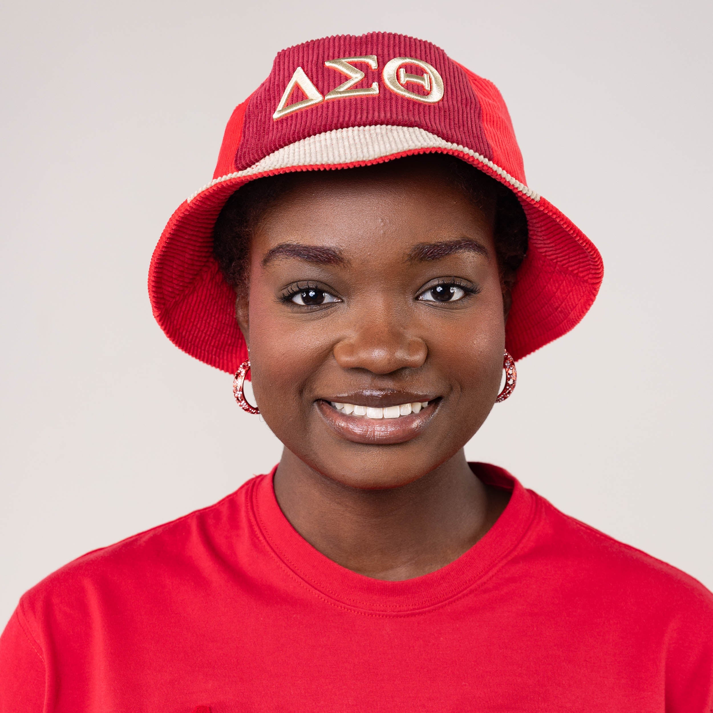 Delta Sigma Theta Corduroy Bucket Hat with 3D Embroidered Letters Winters Industries