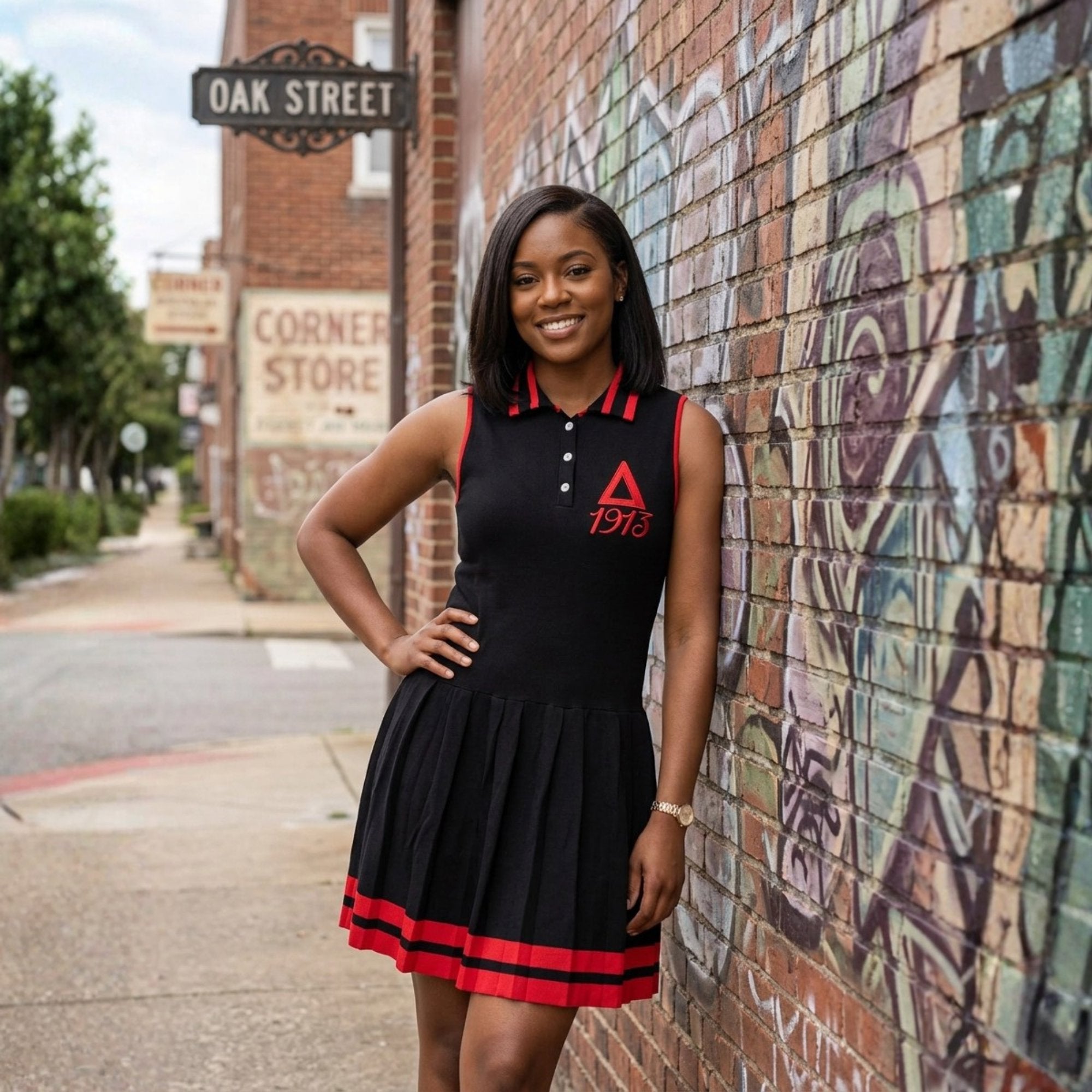 Delta Sigma Theta Crimson and Black Golf / Tennis Dress Winters Industries