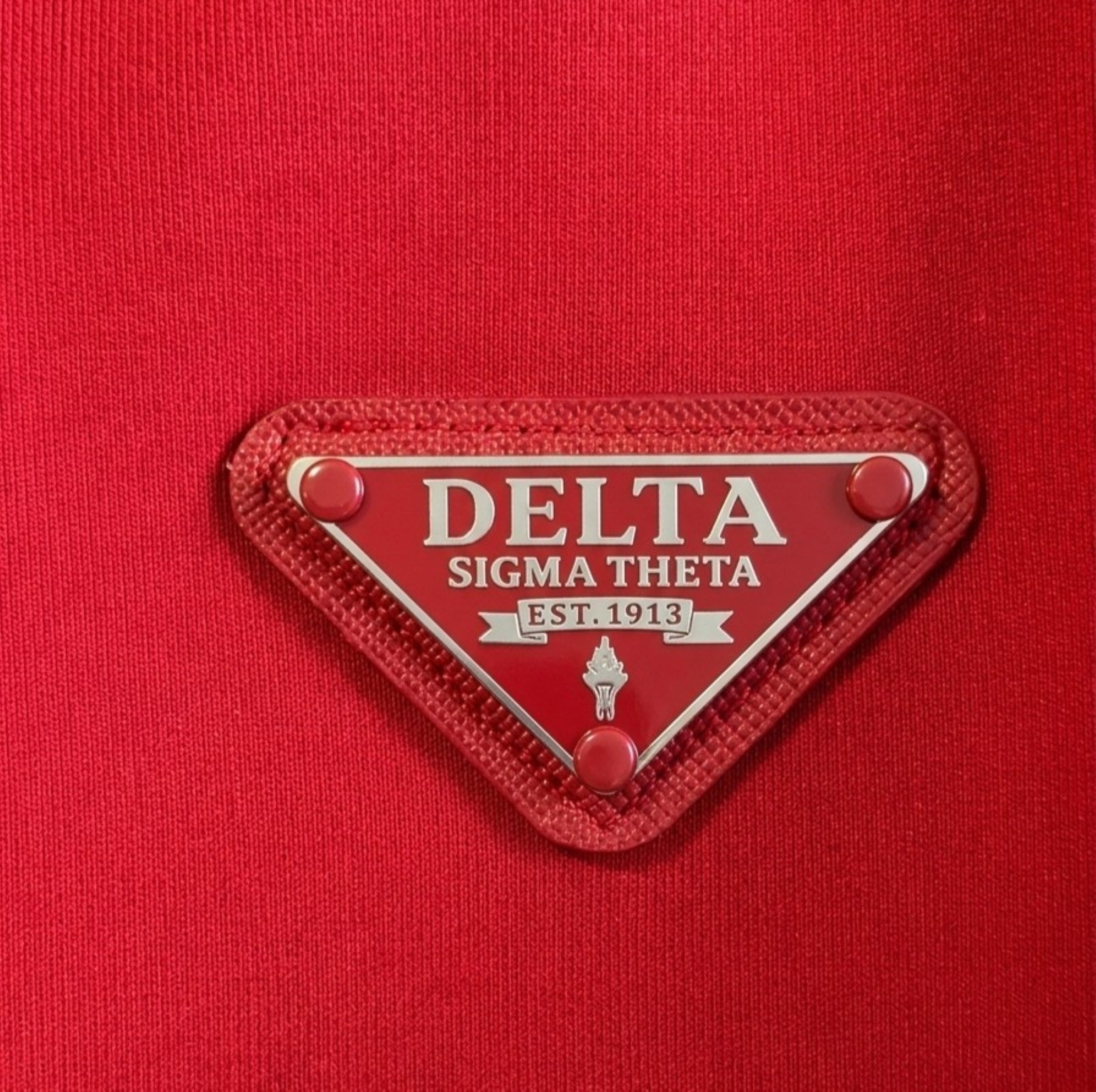 Delta Sigma Theta Crimson and Cream Designer Tracksuit Winters Industries