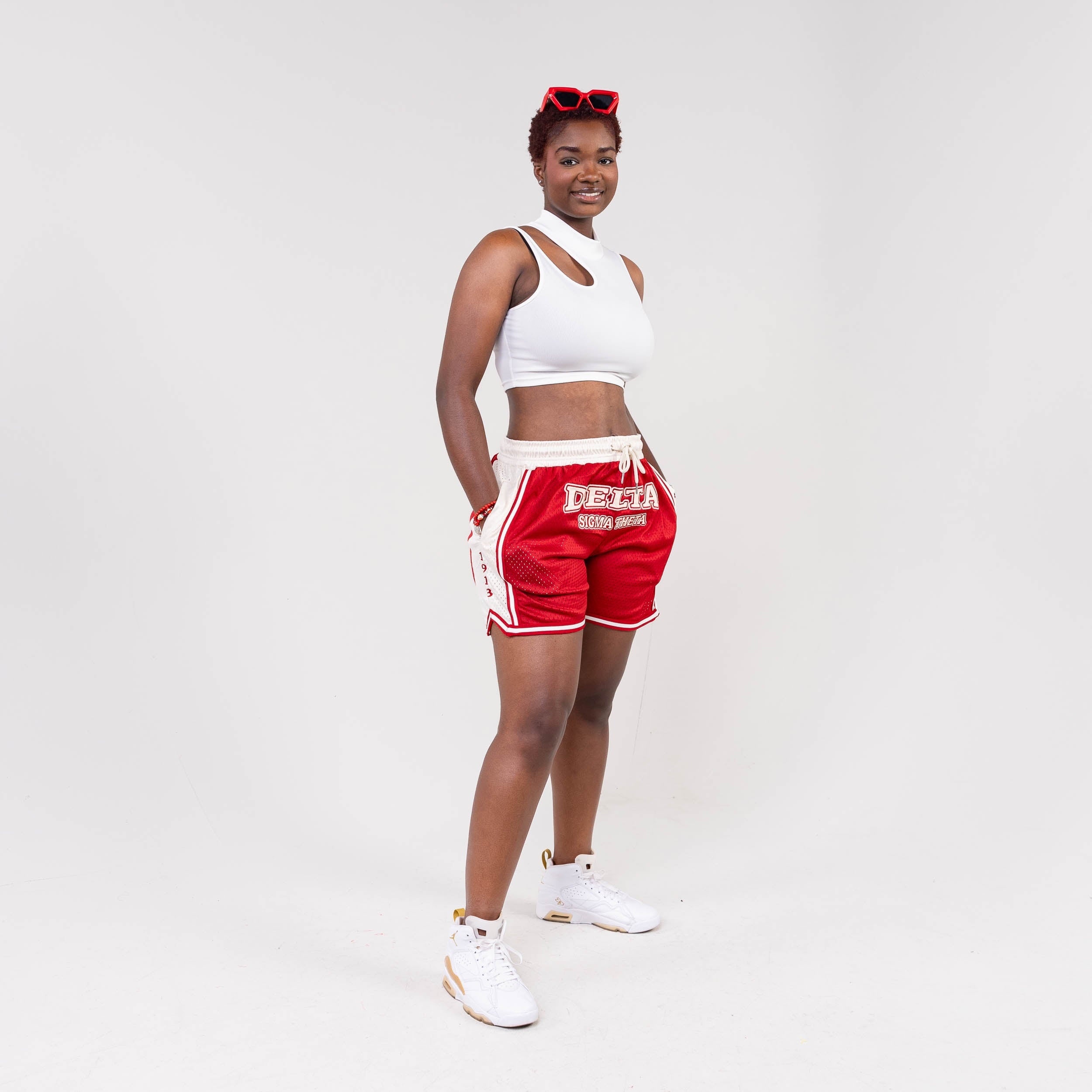 Delta Sigma Theta Embroidered Basketball Shorts Shorts Winters Industries by Fully Promoted Mesquite