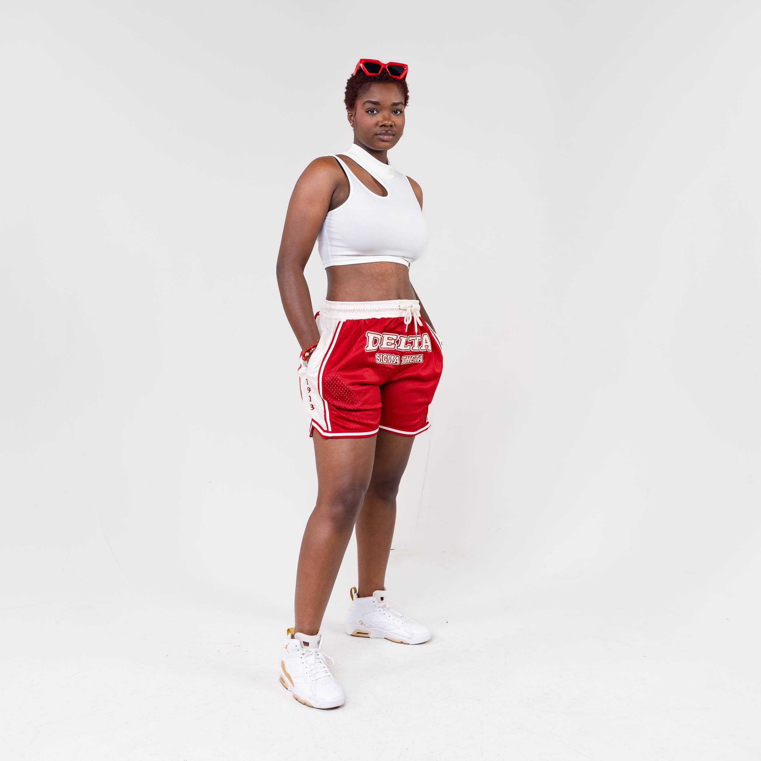 Delta Sigma Theta Embroidered Basketball Shorts Shorts Winters Industries by Fully Promoted Mesquite