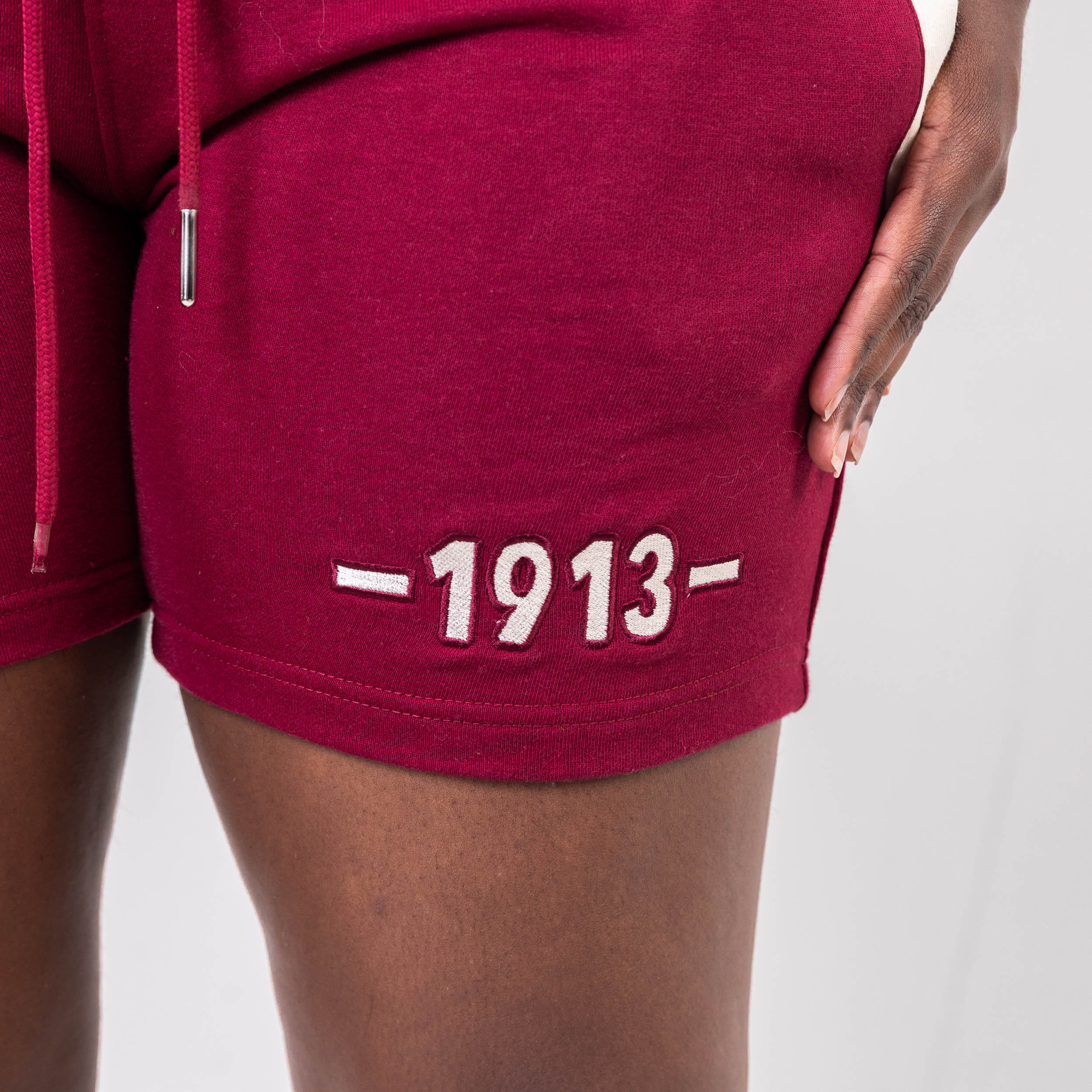 Delta Sigma Theta Fortitude Chenille Short/Jogger Set Crimson Shirts Winters Industries by Fully Promoted Mesquite S Shorts Only