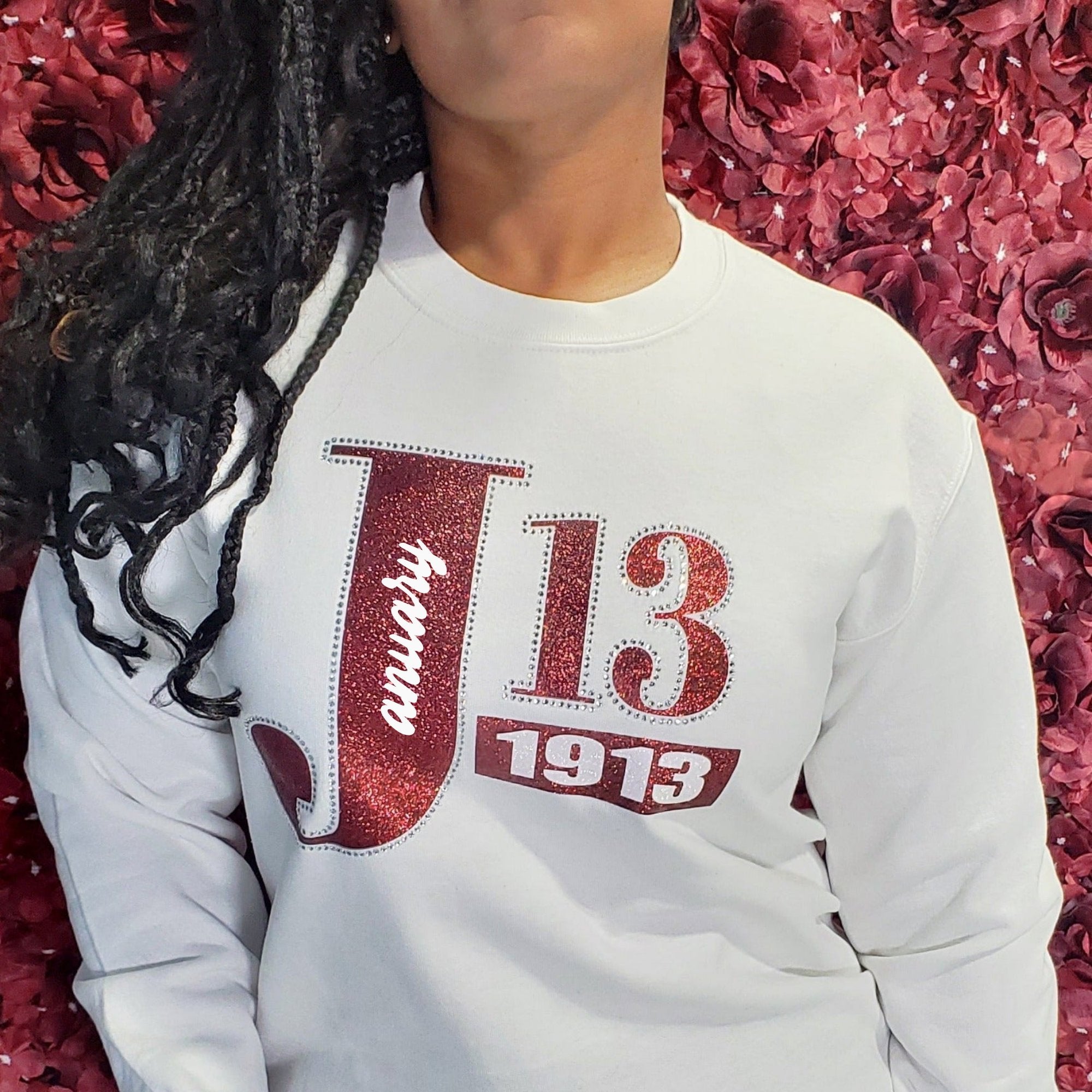 Delta Sigma Theta "January 13" 1913 Bling and Rhinestone Sweatshirt / Tshirt Shirts Winters Industries by Fully Promoted Mesquite