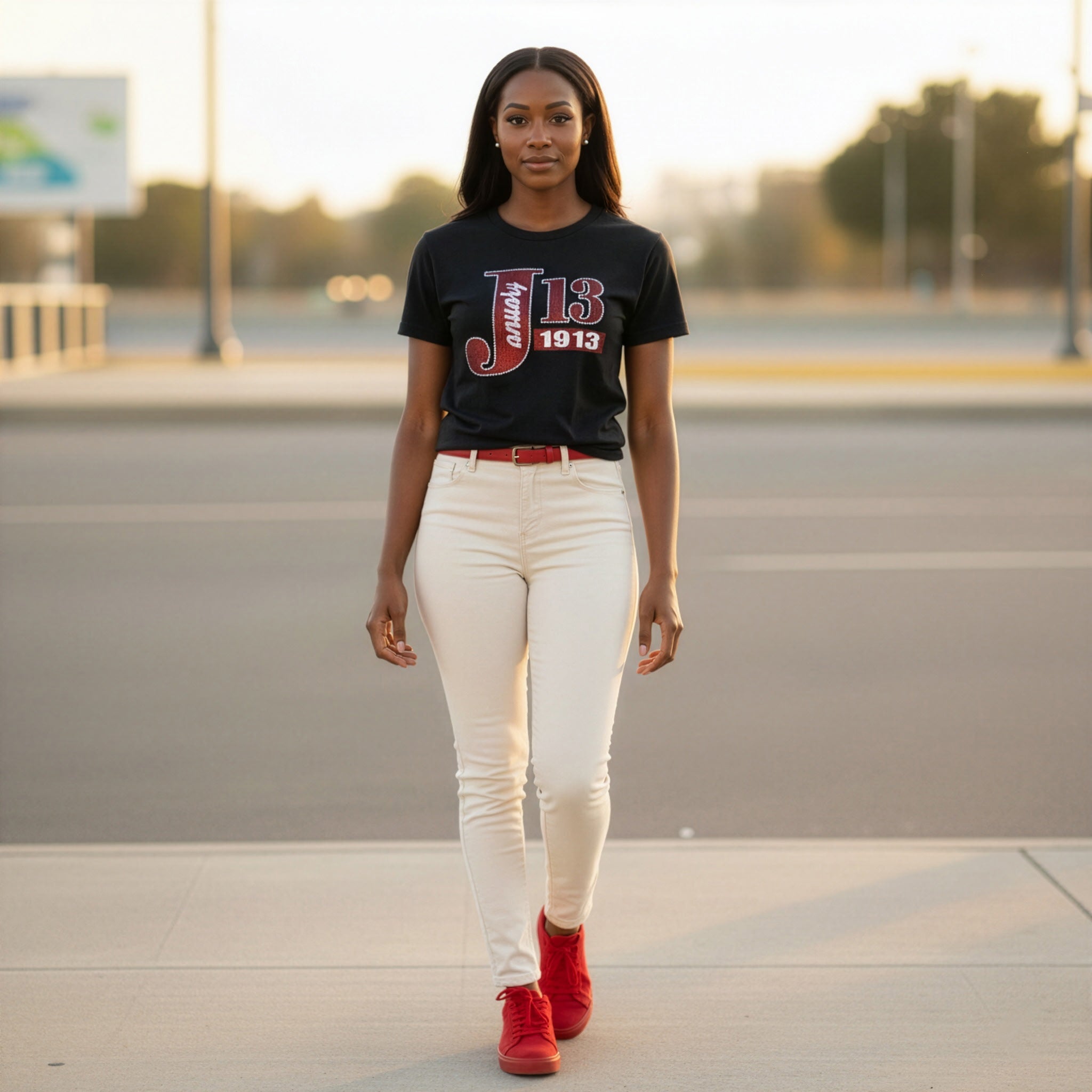 Delta Sigma Theta "January 13" 1913 Bling and Rhinestone Sweatshirt / Tshirt Shirts Winters Industries by Fully Promoted Mesquite