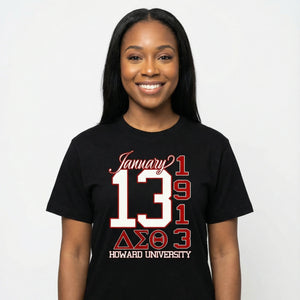 Delta Sigma Theta January 13 T-Shirt Shirts Winters Industries by Fully Promoted Mesquite S T-SHIRT Black