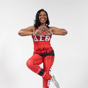 Delta Sigma Theta Leggings / Legging Sets (Black and Red)