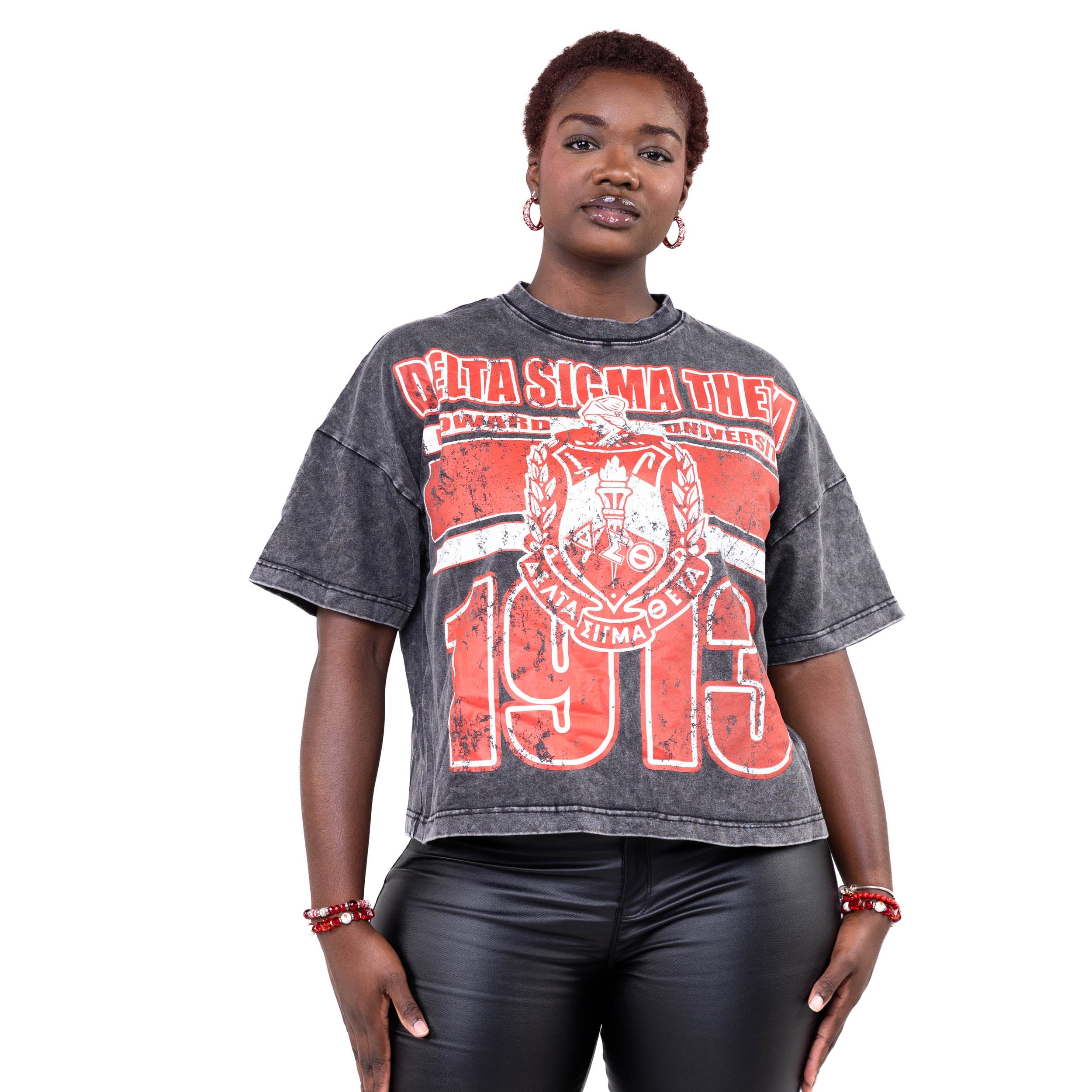 Delta Sigma Theta Oversized Acid Wash Box Tee Winters Industries
