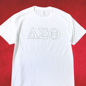 Delta Sigma Theta White Letters White Tee/Sweatshirt