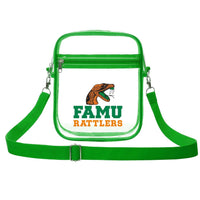 Florida A&M University HBCU Clear Stadium Bag with Green Trim