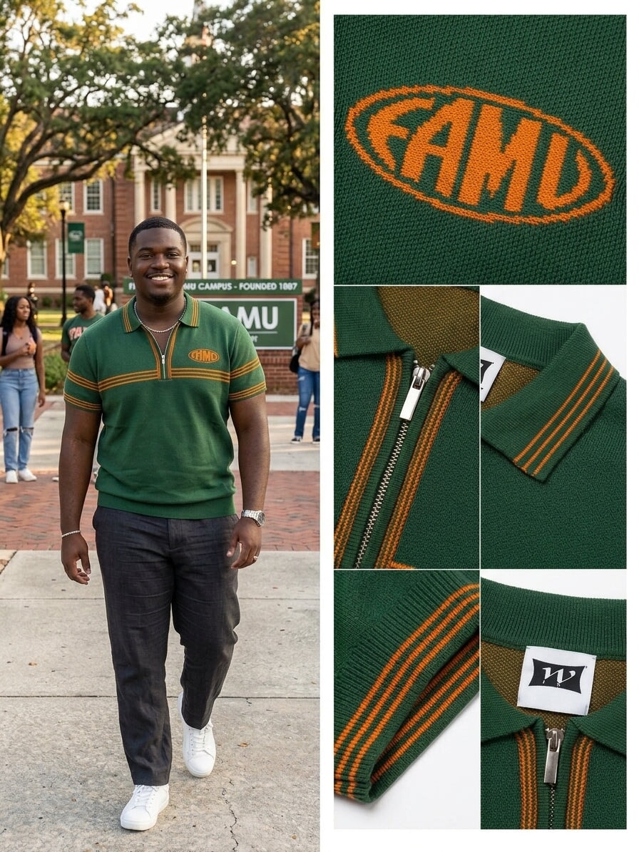 Florida A&M University HBCU Knitted Polo Winters Industries