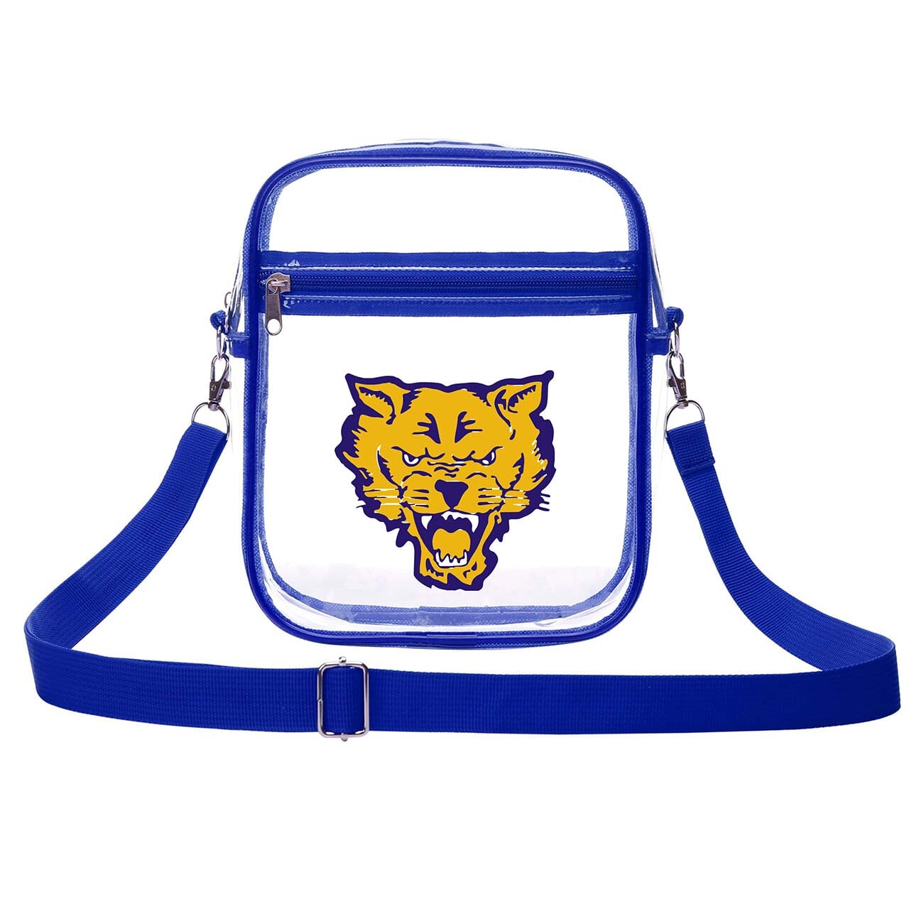 Fort Valley State University HBCU Clear Stadium Bag with Blue Trim