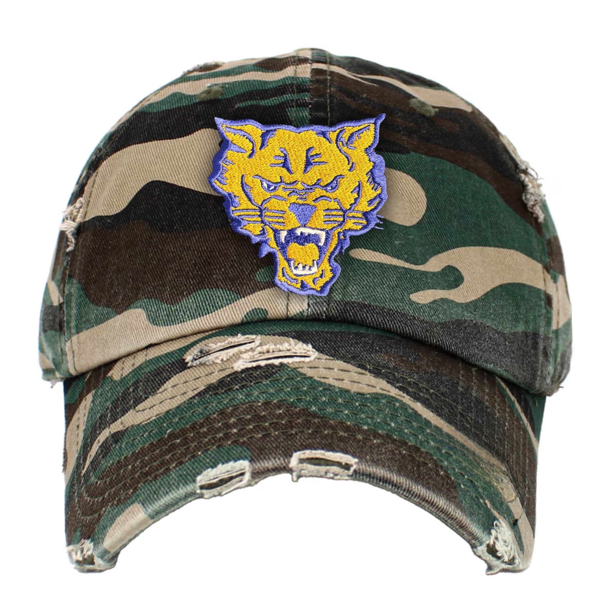 Fort Valley State University (FVSU) HBCU Distressed Cap Winters Industries Camo