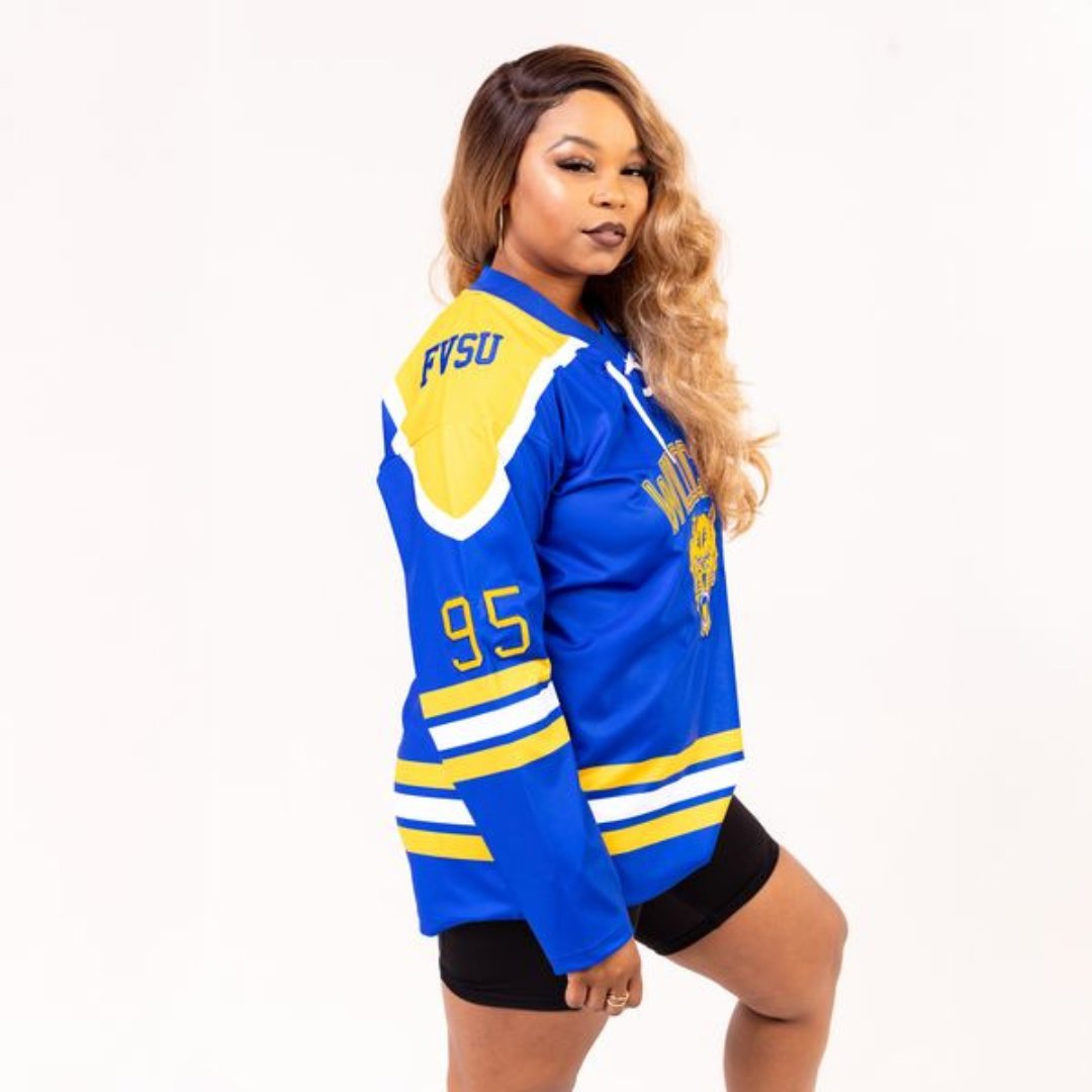Fort Valley State University HBCU School Spirit Hockey Jersey