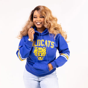 Fort Valley State University Wildcats Blue Chenille Hoodie