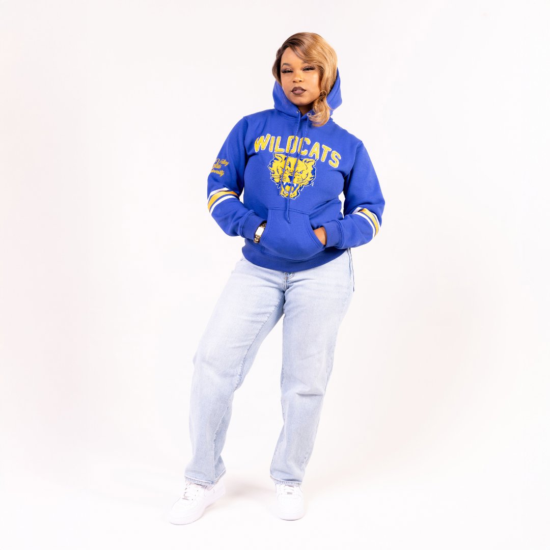 Fort Valley State University Wildcats Blue Chenille Hoodie