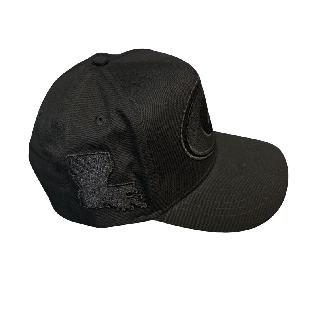 Grambling State University (GSU) HBCU 3D Embroidered Black on Black Cap Winters Industries