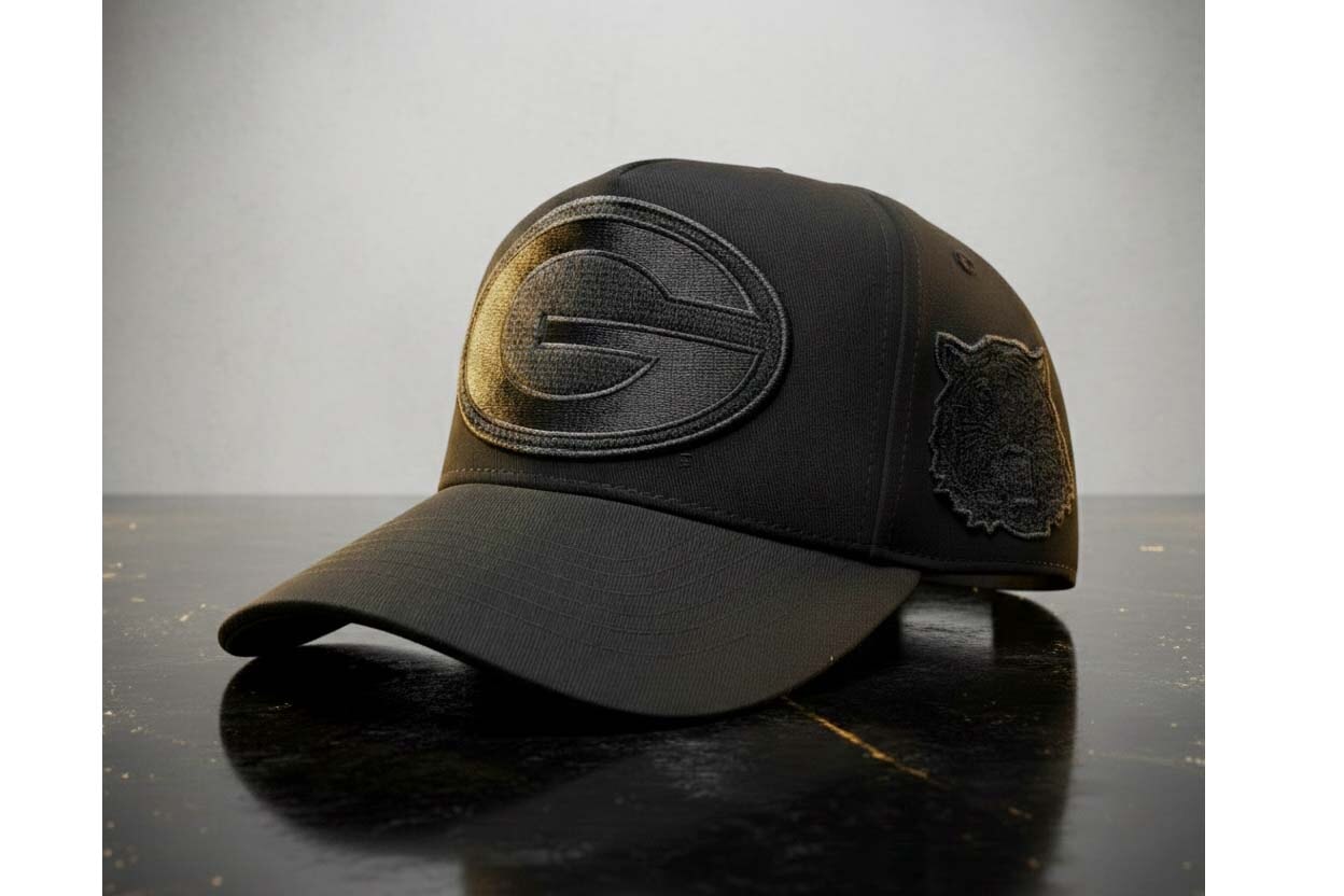Grambling State University (GSU) HBCU 3D Embroidered Black on Black Snapback Cap Winters Industries