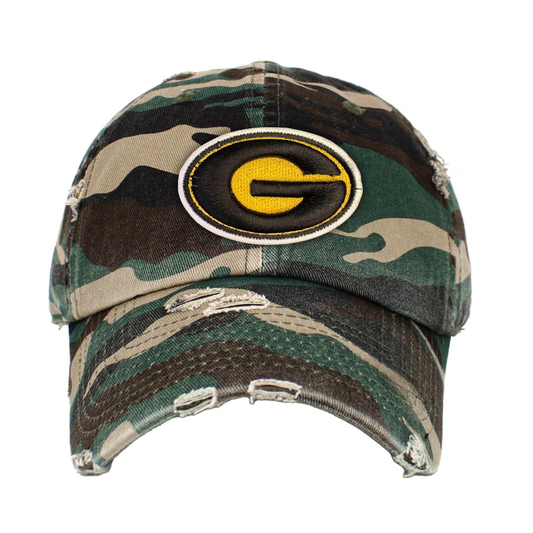 Grambling State University (GSU) HBCU Distressed Cap Winters Industries Camo