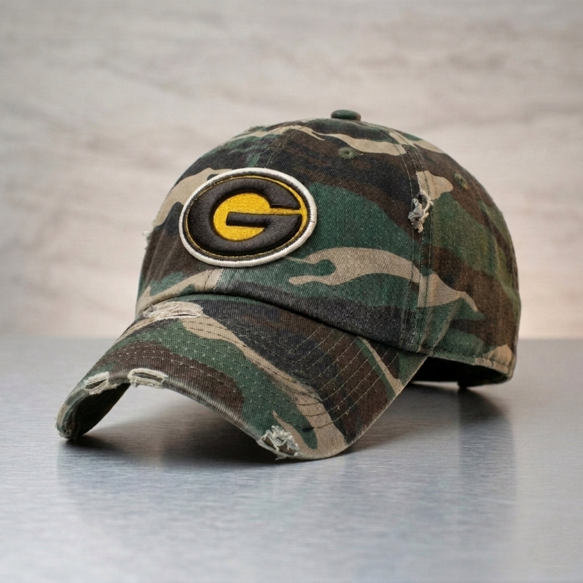 Grambling State University (GSU) HBCU Distressed Cap Winters Industries Camo
