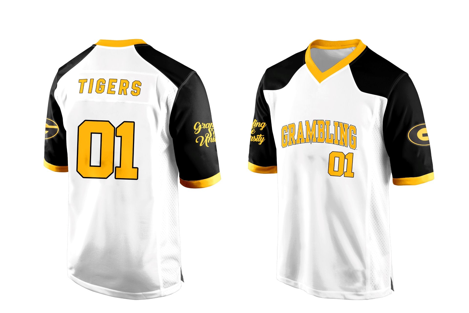 Grambling State University HBCU White Sublimated Baseball Jersey