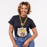 Grambling Tiger HBCU Giant chain with foam pendant