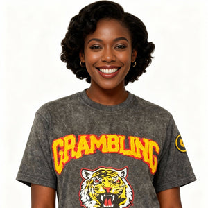 Grambling Tigers HBCU Embroidered and Distressed Twill Tee Winters Industries