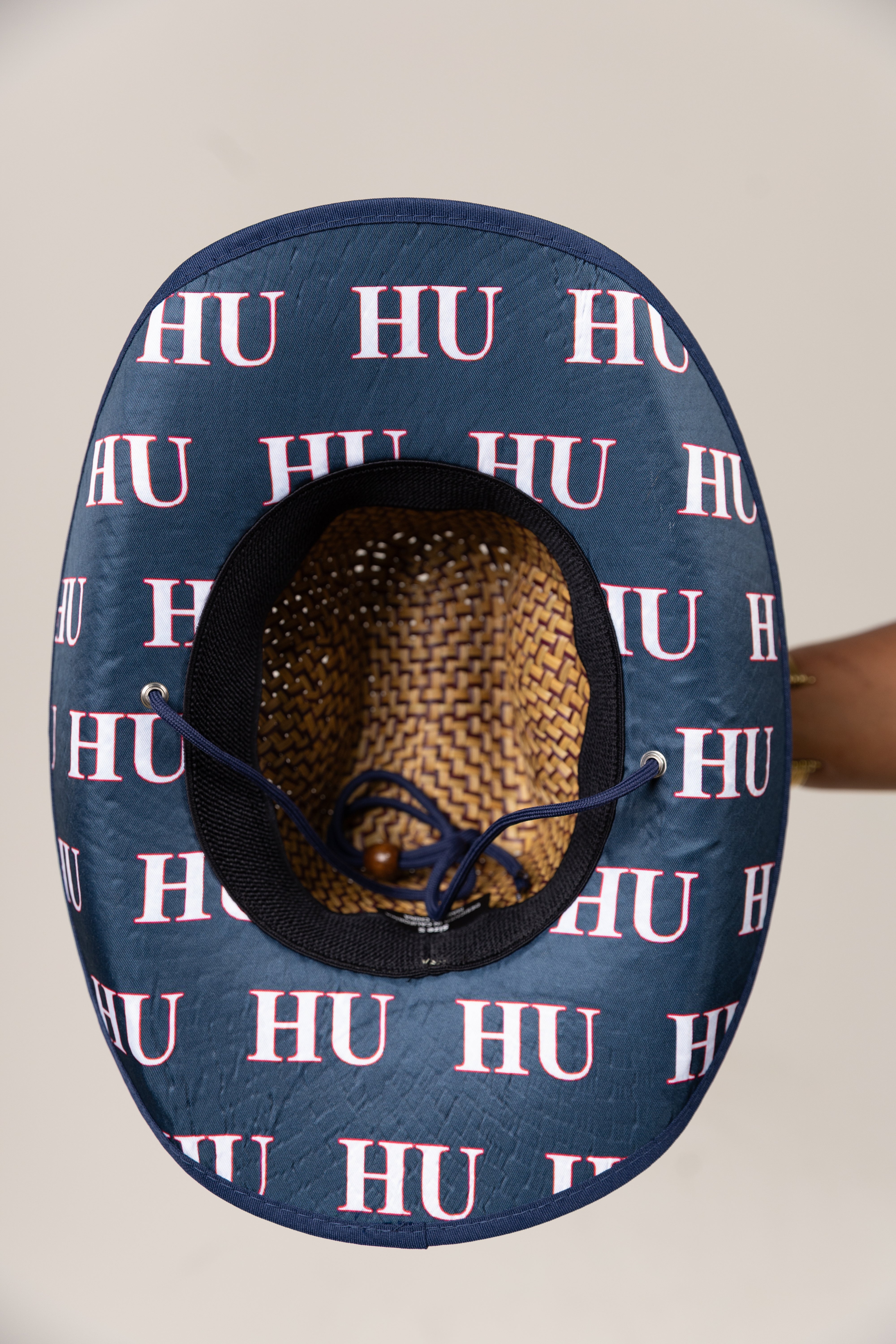 Howard University (HU) Straw Cowboy Hat with Strap Winters Industries