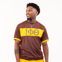 Iota Phi Theta Brown and Gold Color Block Short Set Winters Industries