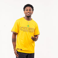 Iota Phi Theta "SCHOLARSHIP" Embroidered Tee Gold Winters Industries by Fully Promoted Mesquite