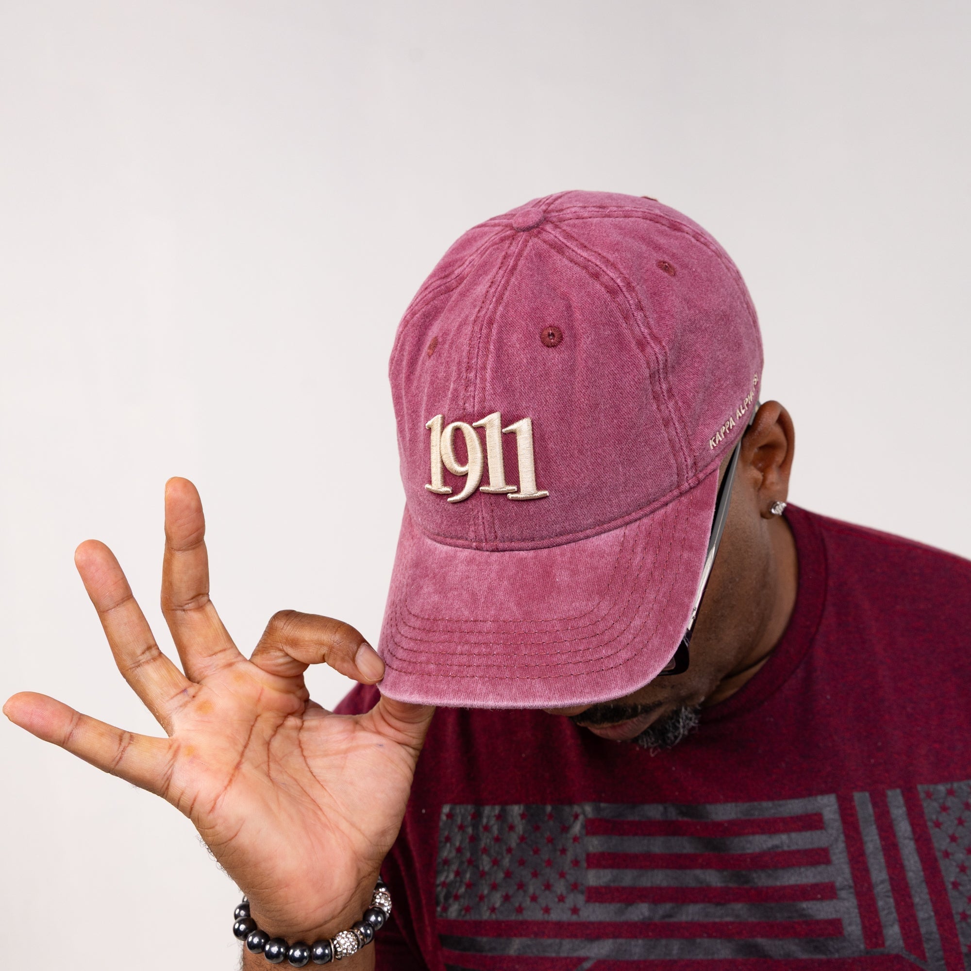 Kappa Alpha Psi Acid Washed Vintage Denim 3D Embroidered Cap Winters Industries by Fully Promoted Mesquite