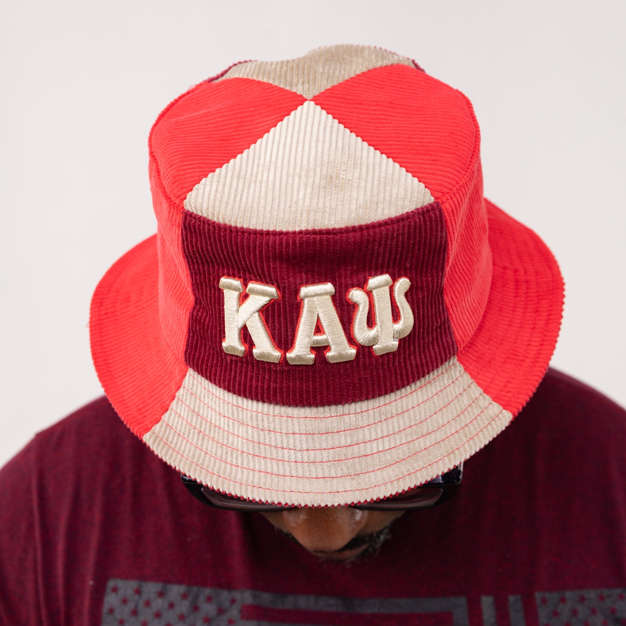 Kappa Alpha Psi Corduroy Bucket Hat with 3D Embroidered Letters Winters Industries