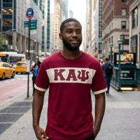 Kappa Alpha Psi Crimson and Cream Color Block Tee (TOP ONLY) Winters Industries