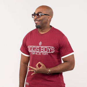 Kappa Alpha Psi "DIGGS BOYS" Embroidered Tee Crimson Winters Industries by Fully Promoted Mesquite